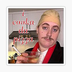 Brittany Broski cooks the pizza Sticker