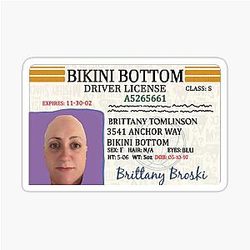 Brittany Broski Bikini Bottom License Sticker