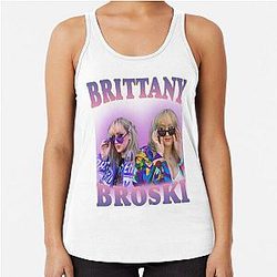 Brittany Broski 90s Vintage Style Racerback Tank Top