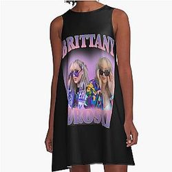 Brittany Broski Vintage Style A-Line Dress