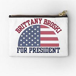 Brittany Broski for President Zipper Pouch