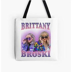 Brittany Broski 90s Vintage Style Design All Over Print Tote Bag