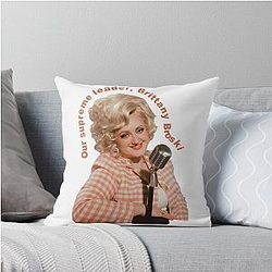 Brittany Broski Supreme Leader Sticker Throw Pillow