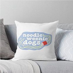 Noodle Weenie Dogs Brittany Broski Throw Pillow