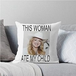 Brittany Broski This Woman Ate My Child Throw Pillow