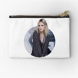 Brittany Snow Navy Circle Zipper Pouch