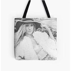 Brittany Snow Hat Over Print Tote Bag