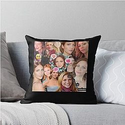 Mens Favorite Collage Brittany Snow Music Retro Throw Pillow