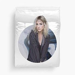 Brittany Snow Navy Duvet Cover