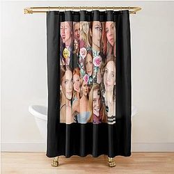 Mens My Favorite Collage Brittany Snow Retro Shower Curtain