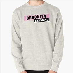BROOKLYN NINE NINE - PINK & BLACK LOGO Pullover Sweatshirt