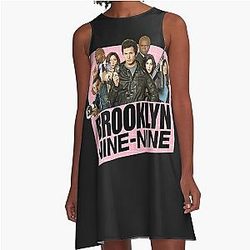 Brooklyn nine nine pink logo A-Line Dress
