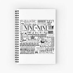 Brooklyn Nine Nine Memorable Quotes Spiral Notebook