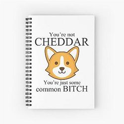 You're not Cheddar, Your're just some common bitch - Brooklyn Nine Nine Captain Holt Spiral Notebook