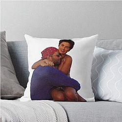 Demi Moore and Bruce Willis 1991 Throw Pillow