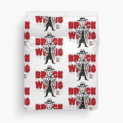 Funny Caricature of Bruce Willis from Sin City Duvet Cover