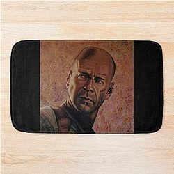 Bruce Willis Painting Bath Mat