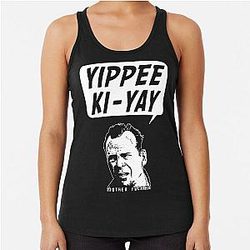 Bruce Willis Yippee Ki Yay Racerback Tank
