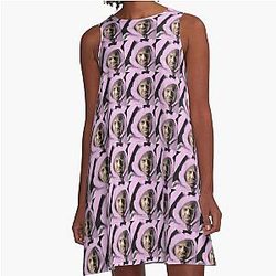 Bruce Willis in a Pink Bunny Costume A-Line Dress