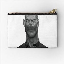 Caricature Bruce Willis Zipper Pouch