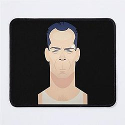 Funny Caricature Bruce Willis Mouse Pad