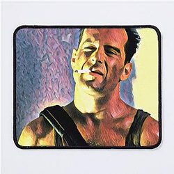 Bruce Willis Portrait Mouse Pads