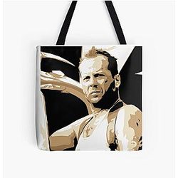 Bruce Willis Vector Illustration Tote Bag