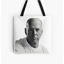 Bruce Willis Retires Over Print Tote Bag