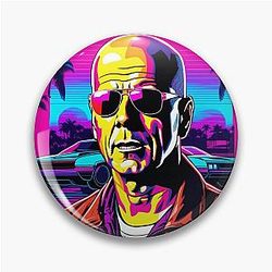 80s Bruce Willis Pin