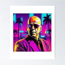 Bruce Willis Retro Poster