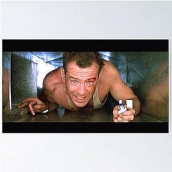 Die Hard Face Mask Bruce Willis - Yippee Kay Yay... Ventilation Shaft, Poster