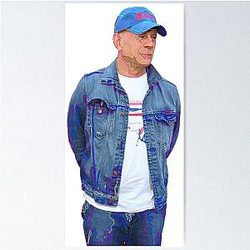 Bruce Willis portrait Poster