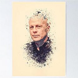 Bruce Willis splatter painting