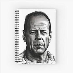 Bruce Willis Spiral Notebook