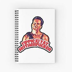 Die Hard Bruce Willis Spiral Notebook
