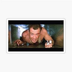 Die Hard Face Mask Bruce Willis - Ventilation Shaft Sticker