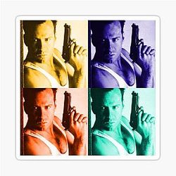 Bruce Willis Warhol Sticker