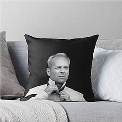 Bruce Willis Fanart Throw Pillow