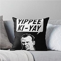 Bruce Willis Yippee KiYay Throw Pillow