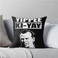 Bruce Willis Yippee Ki Ya Throw Pillow