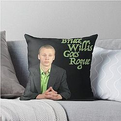 Bruce Willis Goes Throw Pillow