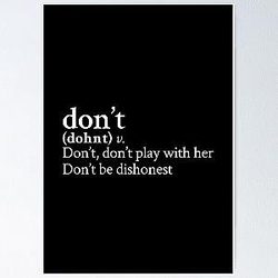 Don't by Bryson Tiller Stick The Song Poster RB1211