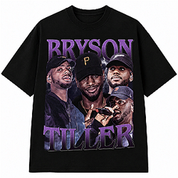 Purple Typography Retro Bootleg LA 1905 Bryson Tiller T-Shirt