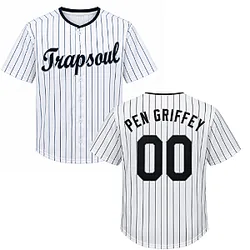 [Exclusive] Pen Griffey Black And White DTNK1409 Bryson Tiller Baseball Jersey