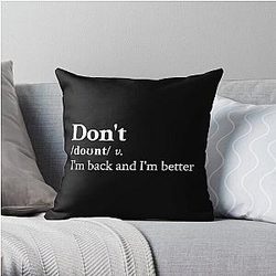 Bryson Tiller Aesthetic Motivational Hip Hop R&amp;B Quote Lyrics Black Throw Pillow RB1412