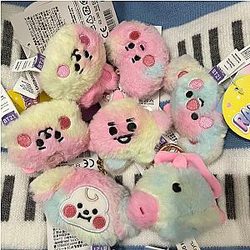 BT21 Line Friends Rainbow Series Plush Toy Keychain