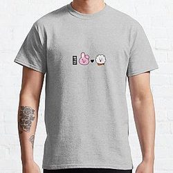 BT21 T-Shirts - BTS BT21 COOKY X RJ (Jungkook x Jin) Classic T-Shirt RB2103
