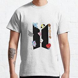 BT21 T-Shirts - BT21 Love (black) Classic T-Shirt RB2103