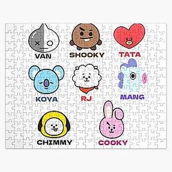 BT21 Puzzles - BT21 Members Names Jigsaw Puzzle RB2103