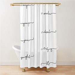 BTS Members Text Shower Curtain